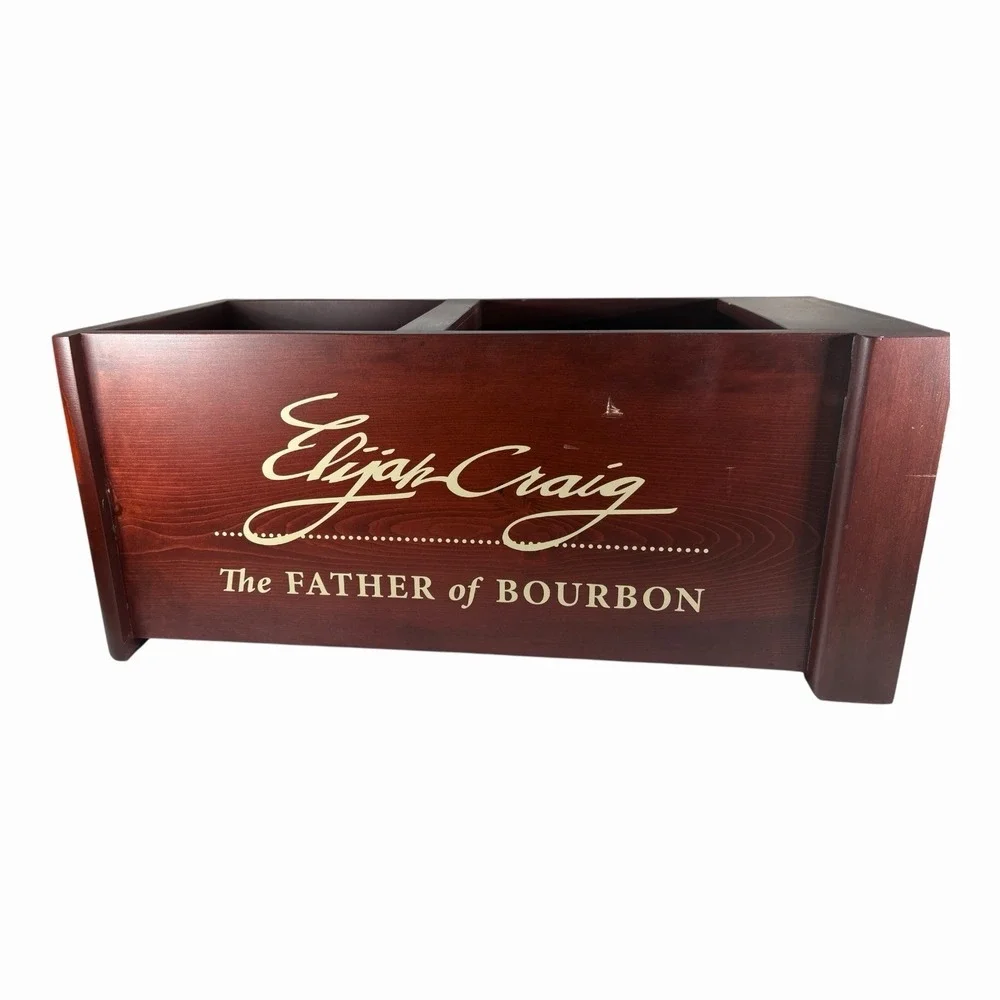 Elijah‎ Craig Bourbon Small Liquor Bottle Display Wood Shelf Mancave